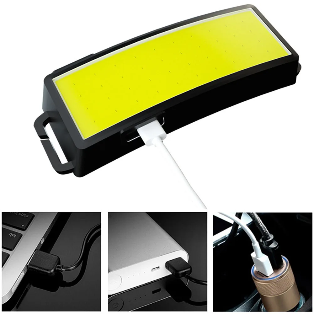 1/2VNT Nešiojamų Žibintų COB LED Žibintų įmontuota Baterija Žibintuvėlis USB Įkraunamas Žibintas Lauko Kempingas, Žygiai Fakelas