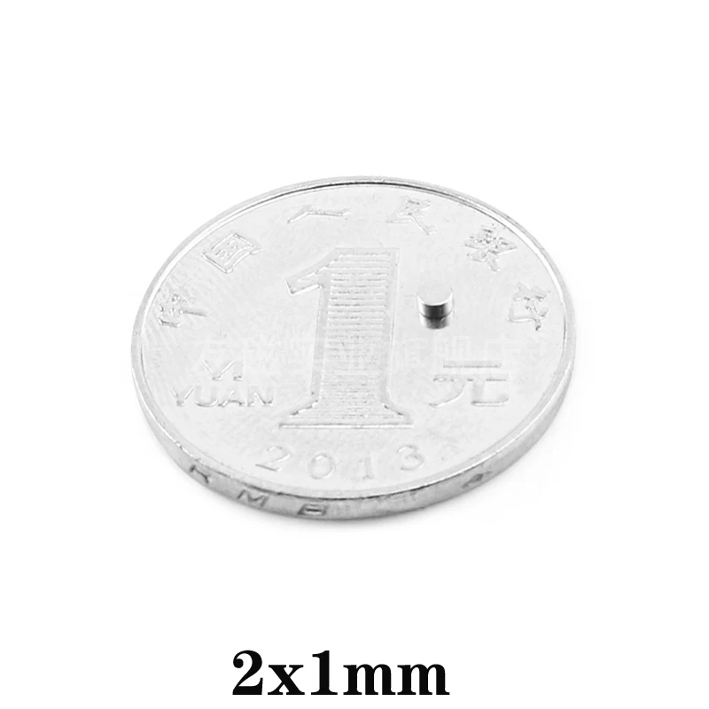 100~10000PCS 2x1 Mažas Apvalus Magnetas 2*1 mm Neodimio Galingas Magnetinis 2x1mm Nuolatinis Stiprus NdFeB Magnetas 2*1 mini Disko magnetas