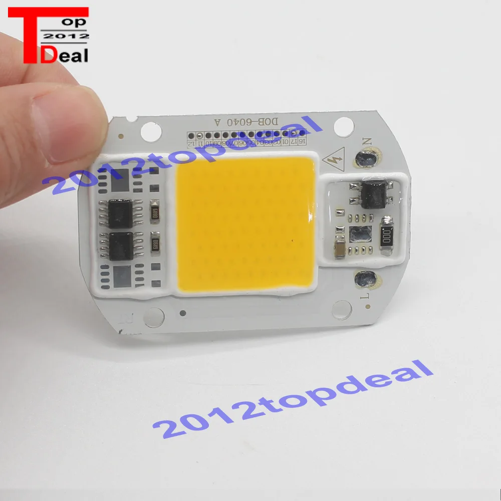 10vnt COB LED Lemputė Chip 50W LED Lustas 110V, 220V Įvesties Smart IC Tinka 