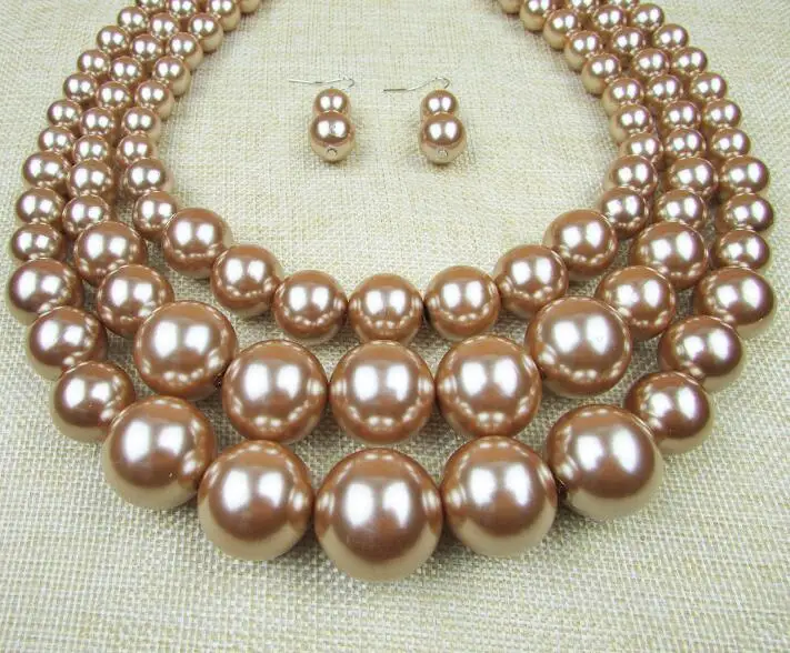 2019 mados apykaklės, karoliai perlų Karoliai, Pakabučiai madinga choker stambusis metalo grandinės Kelis sluoksnius pareiškimą perlų vėrinį