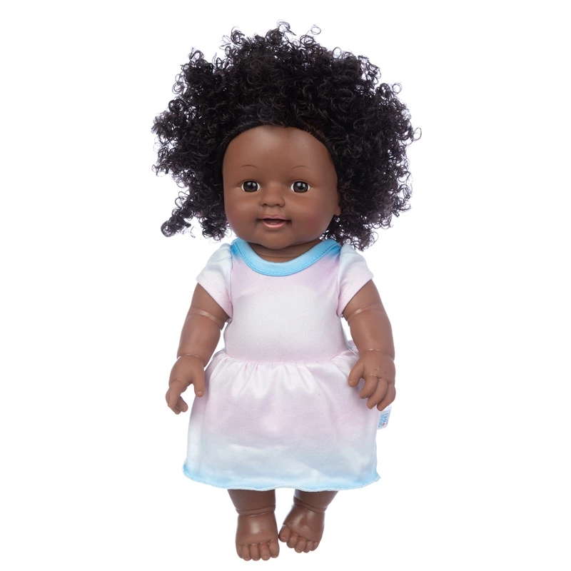 30cm Laisvalaikio Suknelė Naują kūdikių lėlės silikono Afrikos viny 12inch Reborn baby poupee boneca kūdikių minkštas žaislas dovana todder