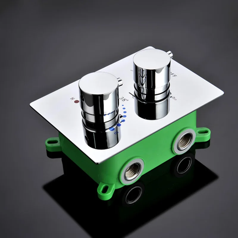 360x500mm Daugiaspalvis LED Dušo Komplektas Termostatiniai Kritulių Embedded Showerhead Vonios sistemos