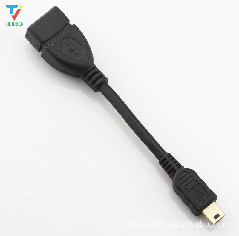 500pcs/daug 11cm Micro USB į mini USB OTG Host Kabelis VPK Nešiojamas Skaitmeninis Stiprintuvas tablet pc mobiliojo telefono mp4 mp5 didmeninės