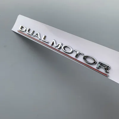 5X DUAL MOTOR Pabrėžė Raidžių Emblema už Tesla Model 3 Automobilių Stilius Refitting Aukštos kokybės Kamieno Ženklelis Lipdukas