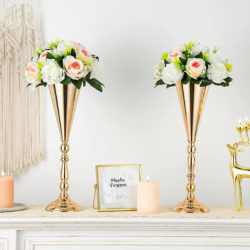 Aukso, Sidabro Vaza Puošmena Stalo Dekoro Gėlių kompozicijų Vestuvių Priėmimo Centerpieces už Šalies Atveju-Osioms Gimimo diena