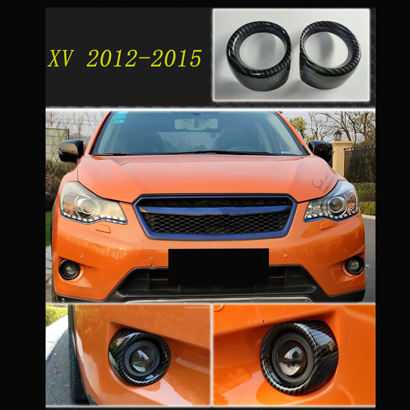 Automobilių ABS Priekinis Bamperis Priešrūkinis Žibintas lengvas Rėmas Padengti Lipdukas Apdaila už Subaru XV 2012 2013 2014 2015