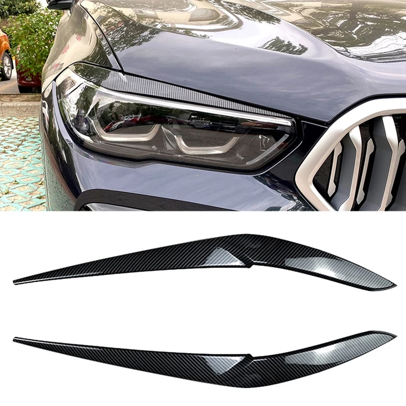 BMW - X5 G05 X6 G06 2019 2020 2021 2022 Priekinių Žibintų Lempos Dangtelis Juostelės Antakių Apdaila Lipdukas