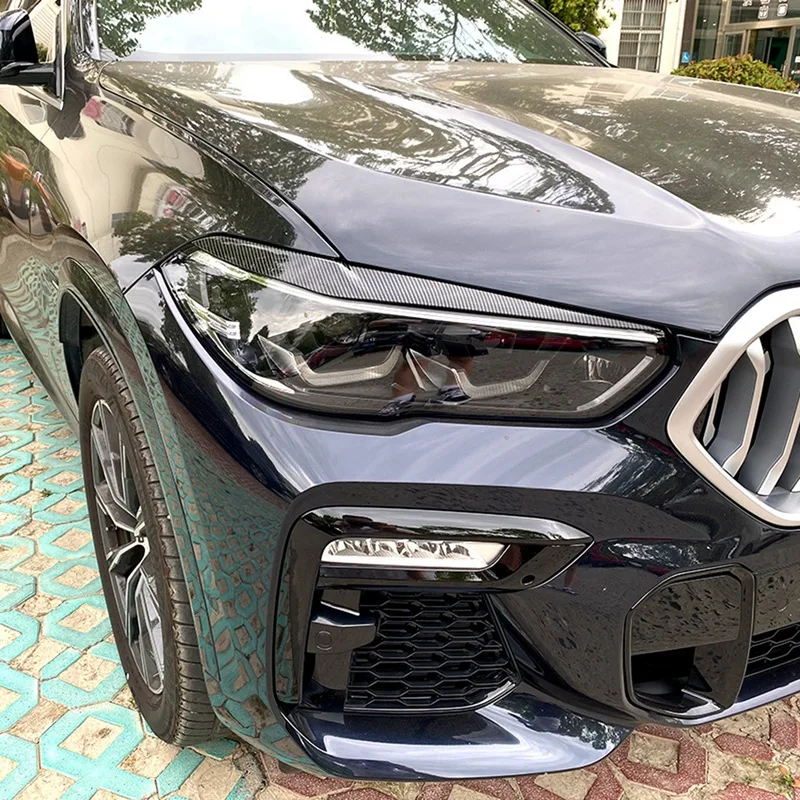BMW - X5 G05 X6 G06 2019 2020 2021 2022 Priekinių Žibintų Lempos Dangtelis Juostelės Antakių Apdaila Lipdukas