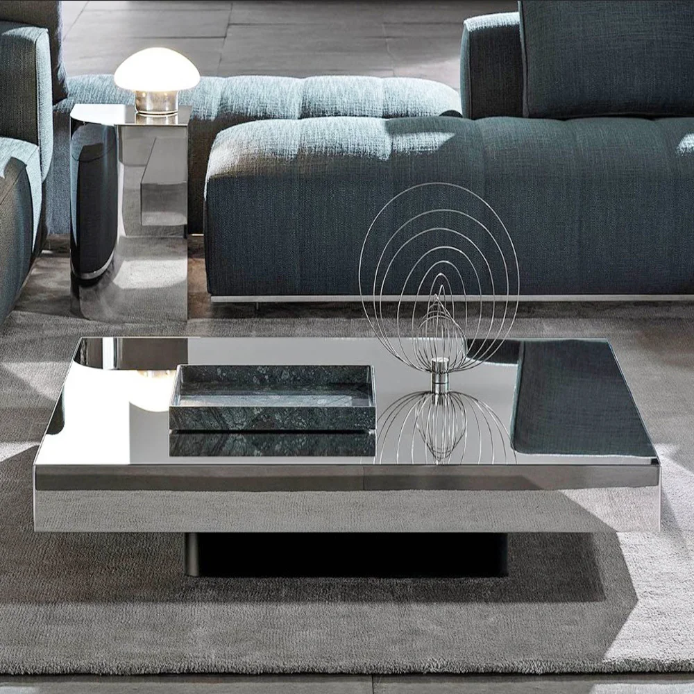 Custom-made 2022 naujas nerūdijančio plieno veidrodis arbatos stalo italijos postmodernaus modelio namas dizaineris villa home šviesos prabanga arbatos stalo