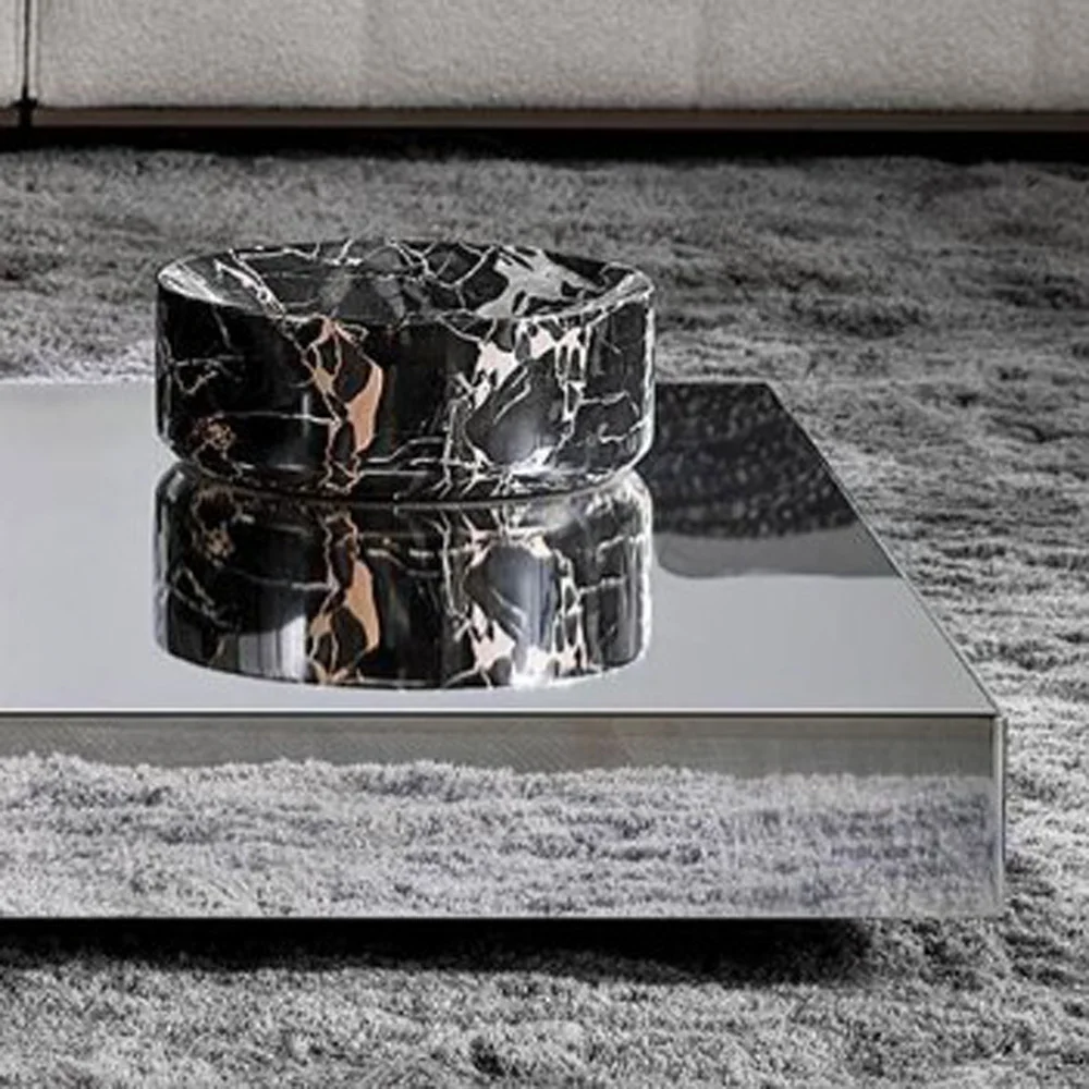 Custom-made 2022 naujas nerūdijančio plieno veidrodis arbatos stalo italijos postmodernaus modelio namas dizaineris villa home šviesos prabanga arbatos stalo