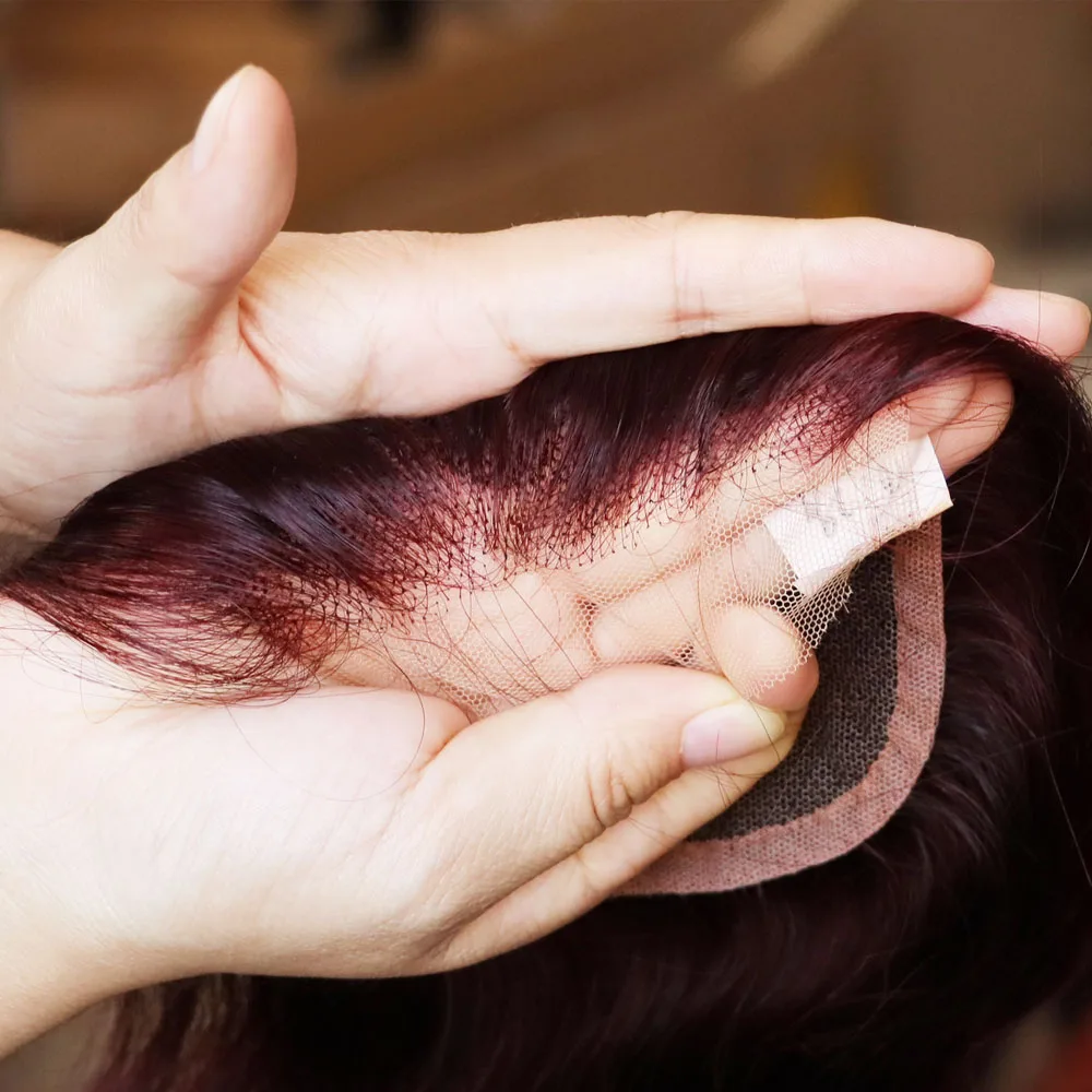 Didmeninė Mergelės Remy Brazilijos Žmonių Plaukų Ryšulius su Nėrinių Uždarymo 1B 99J Ombre Tamsiai Raudoni Plaukai Ataudų, Audimo, Pynimo Kūno Banga