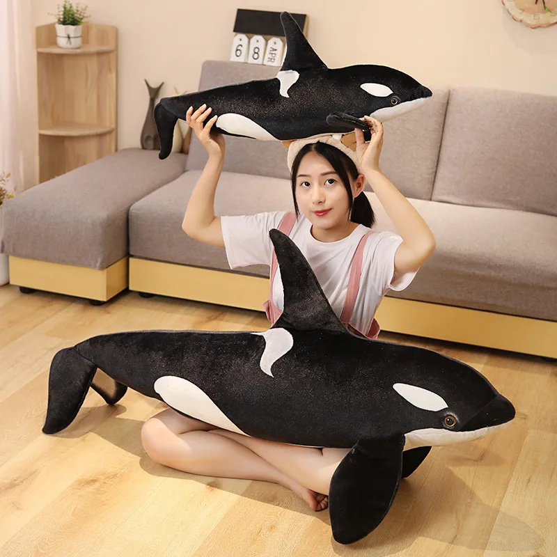 Dirbtinis žudikas banginių lėlės pliušinis žaislas jūros padaras, humpback whale lėlės pagalvę skudurines lėlės