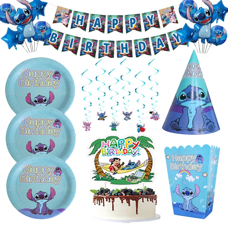 Disney Dygsnio Teminius Šalis, Vienkartiniai Indai, Taurės Plokštės Servetėlės Reklama Vaikams Gimtadienio Dekoro Baby Shower Lilo & Stitch