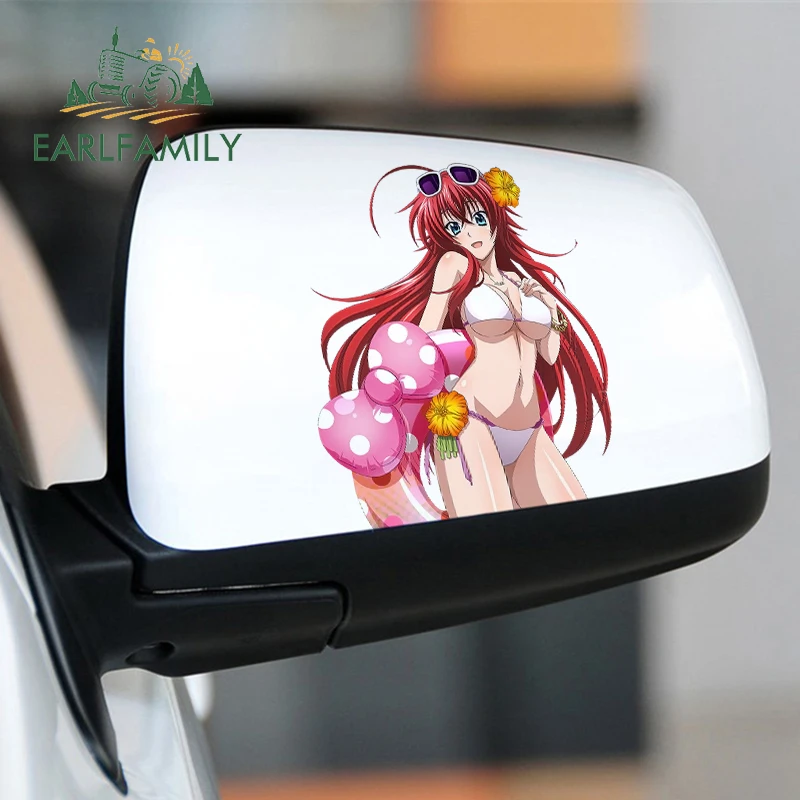 EARLFAMILY 13cm Automobilių Stilius Super 3D Seksuali Mergina High School DxD Anime Ria Gremory Tapti Euro Drift Decal Vandeniui Automobilių Lipdukas