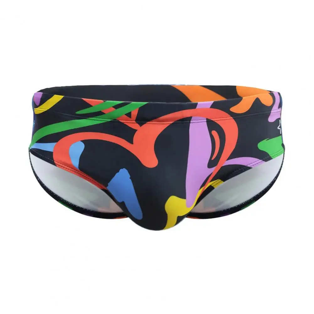 Elegantiškos Plaukimo Trumpikės Uždaryti Įrengtas Baseinas Skrynios su 3D Pjovimo Slim Fit Vyrų Grafiti Širdies Linijos Print Surf Trumpikės