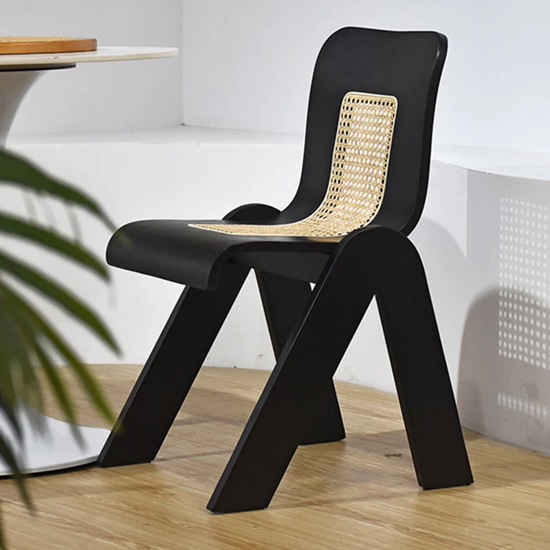 Grindų Medinių Valgomojo Kėdės Mobiliojo Rotango Dizaino, Modernaus Minimalistinio Valgomojo Kėdės Miegamojo, Virtuvės Sillas De Comedor Namų Baldai