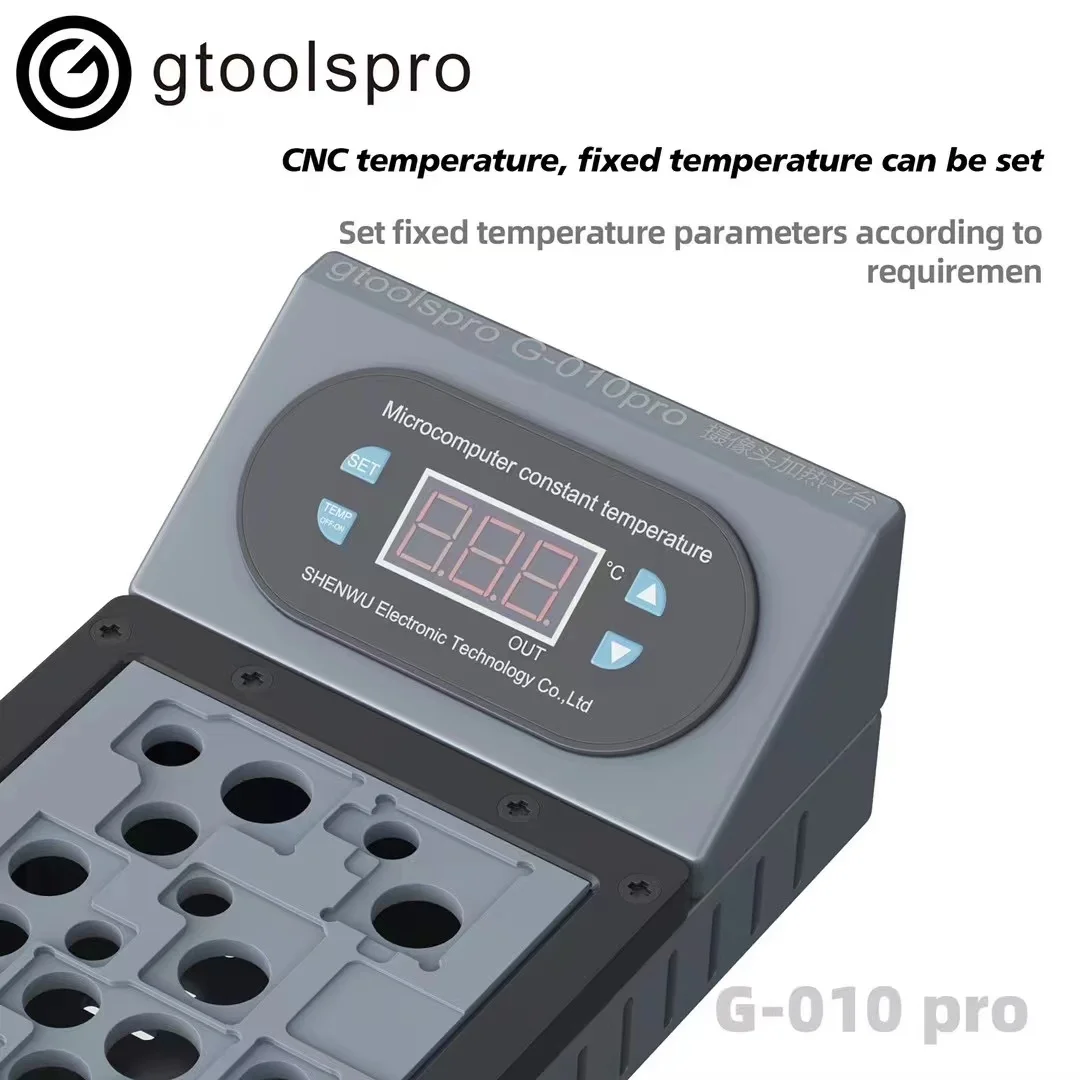 Gtoolspro G-010 Pro Fotoaparato Remontas, Šildymo Staklės CNC Temperatūros Nustatyti Fiksuotus Parametrus, iPhone, 7G, 14-Pro Max