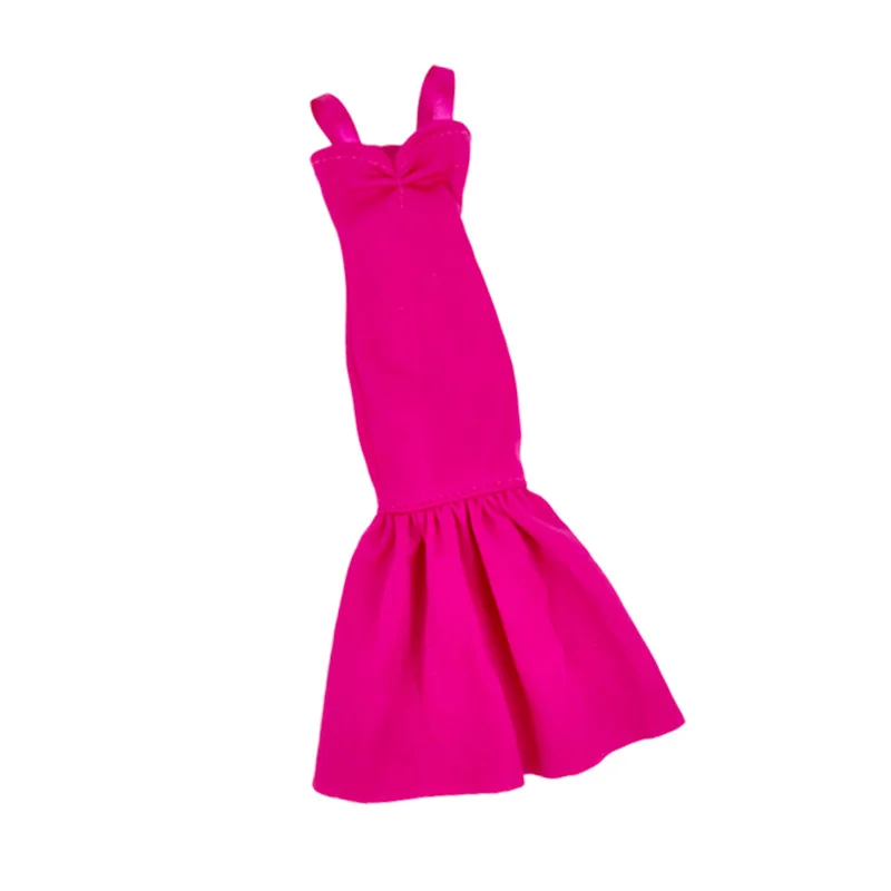 Hot Pink Fashion Suknelė Barbie Lėlės Drabužių Komplektus Undinė Slidinėti Šalis Suknelė 1/6 Lėlės Priedai Vaikai 