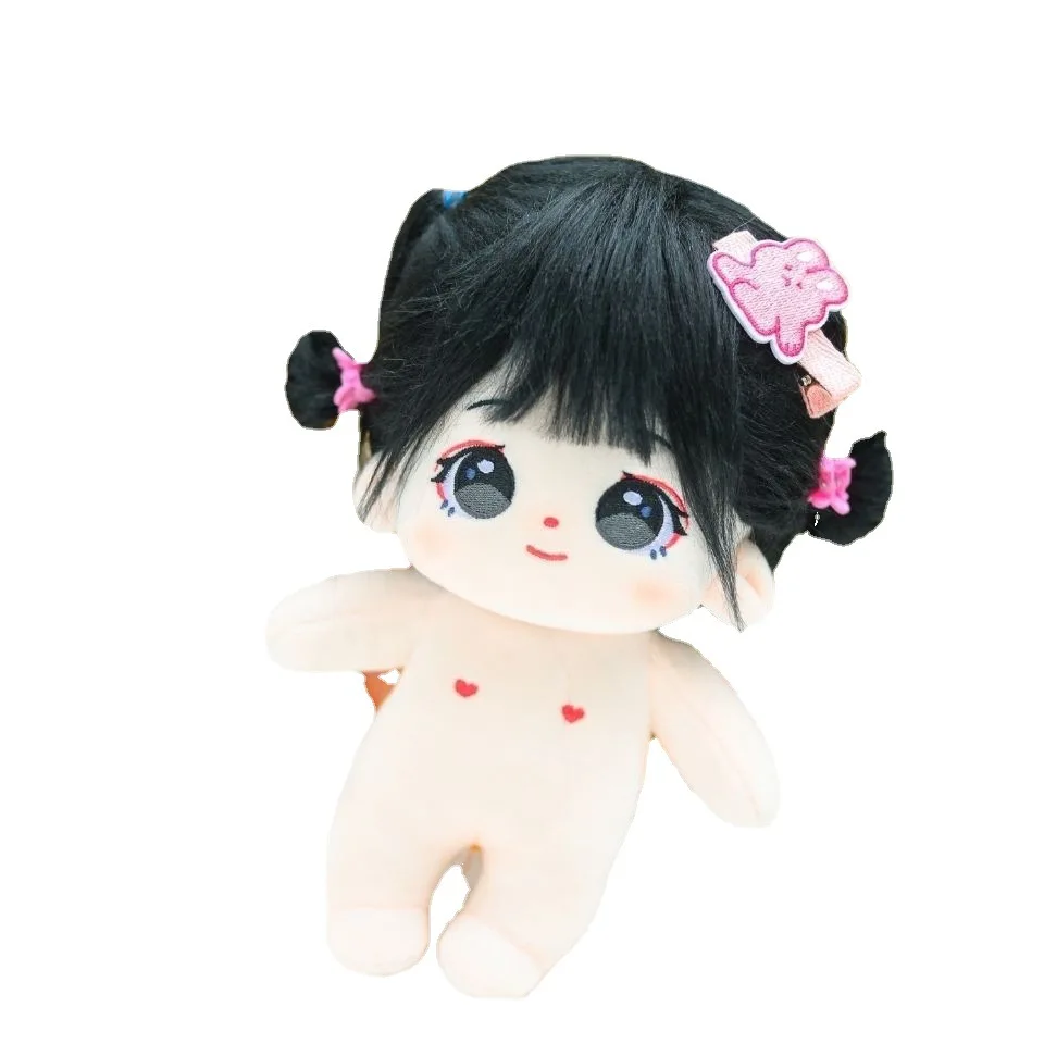 Juodi plaukai 20cm EXO Kpop Pliušinis Lėlės Baby Doll su Plaukų Pliušinis Lėlės Žaislas Lėlės Priedai Mūsų Kartos