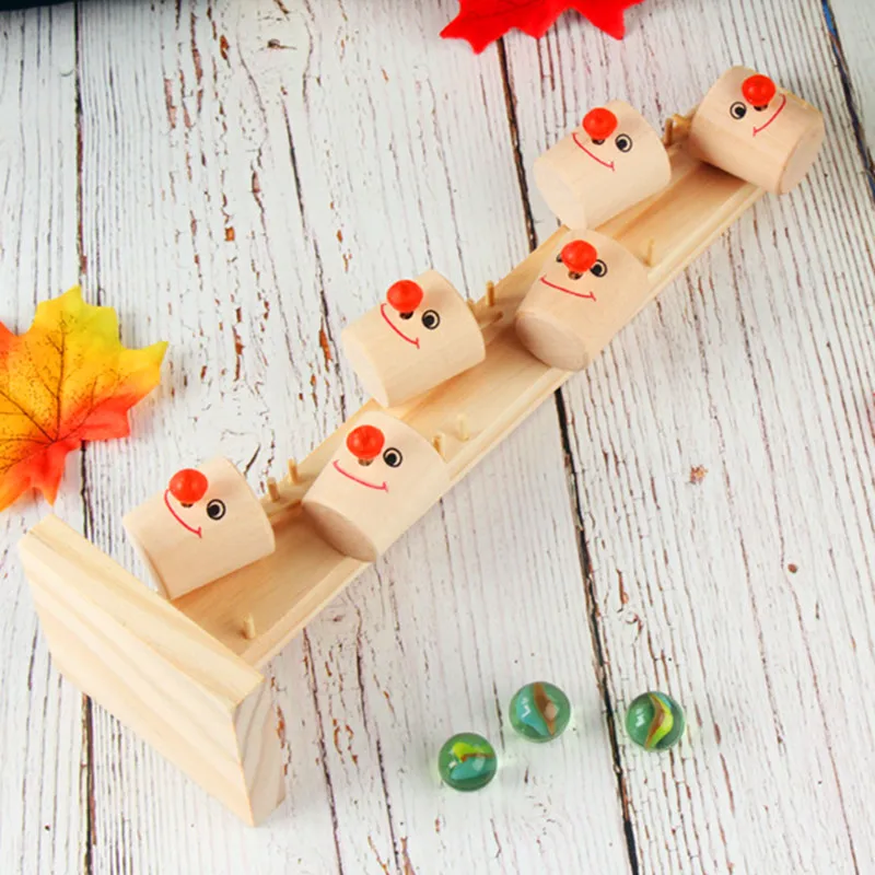 Kūdikių Montessori Klounas Modelis Medinių Blokų Medis, Marmuras Kamuolys Paleisti Stebėti Žaidimą Vaikams Žvalgybos Švietimo Žaislas Vaikams Dovanos