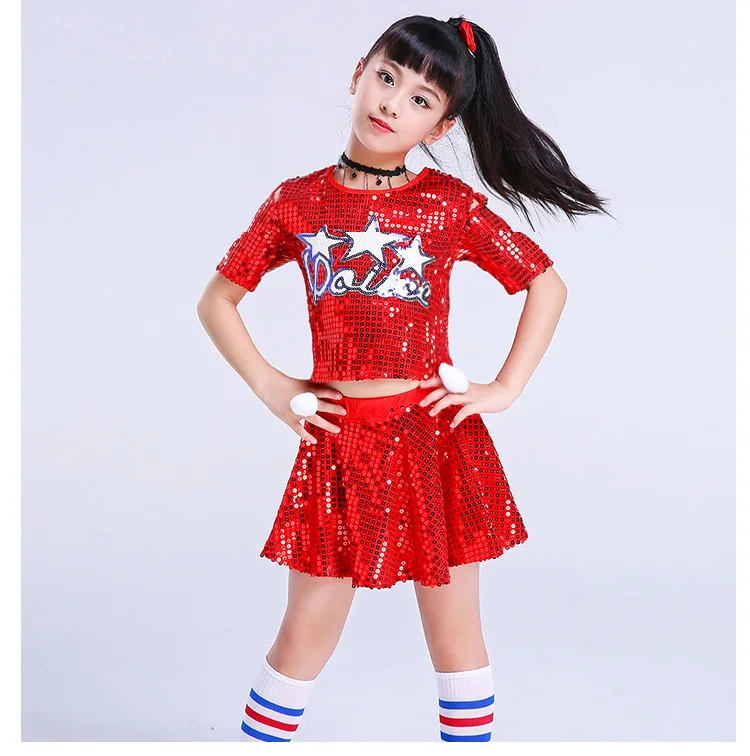 Mergina Hip-Hop Šokio Kostiumai Vaikams China Vest Top Vaikų Džiazo Scenoje Suknelė Gatvės Šokių Drabužiai Mergaitėms Veiklos Dėvėti