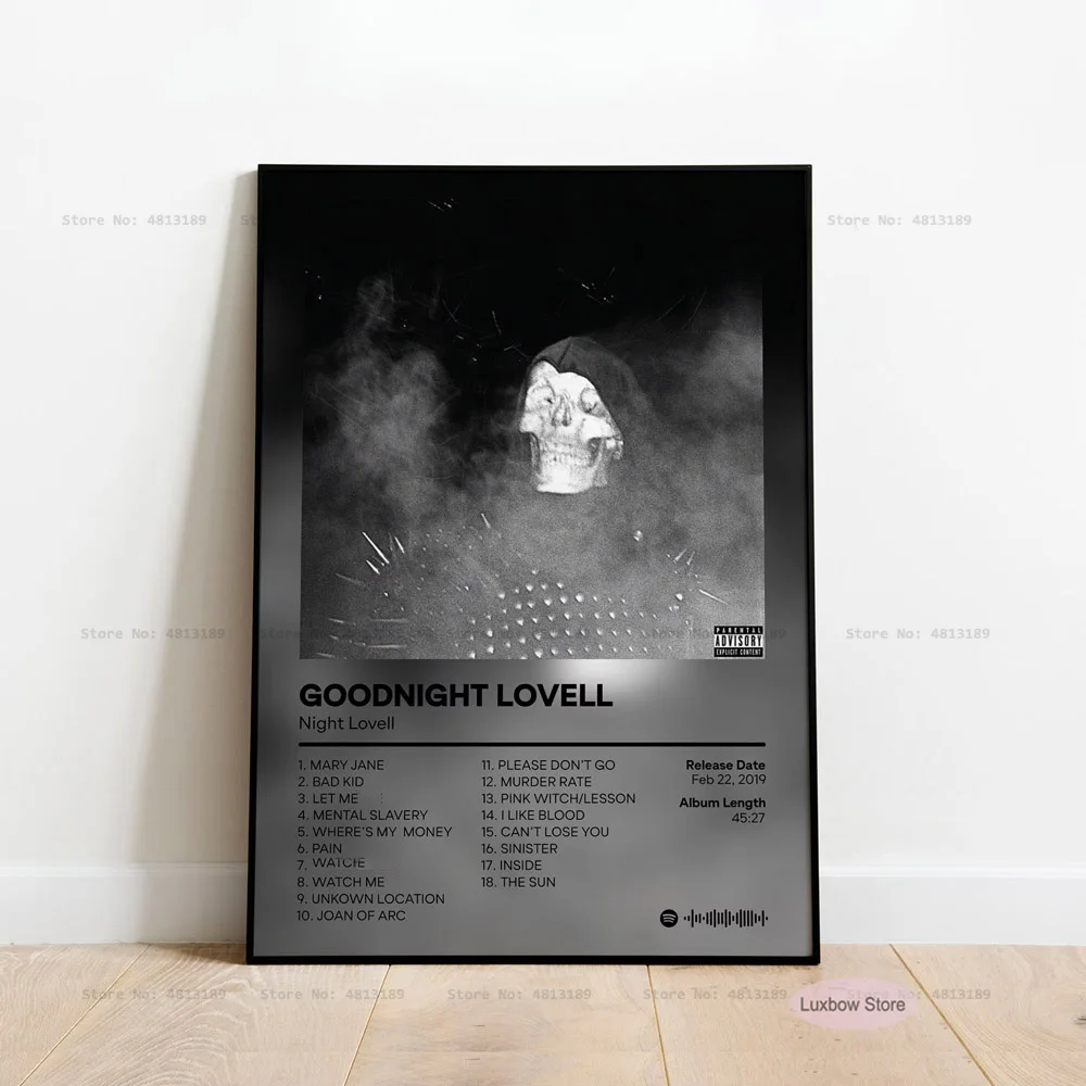Naktį Lovell Labanakt Lovell Hip-Hop Muzikos Albumo Viršelio Plakatas Spaudinių Drobės Tapybos Meno Sienos Nuotrauka Kambarį Namų Dekoro