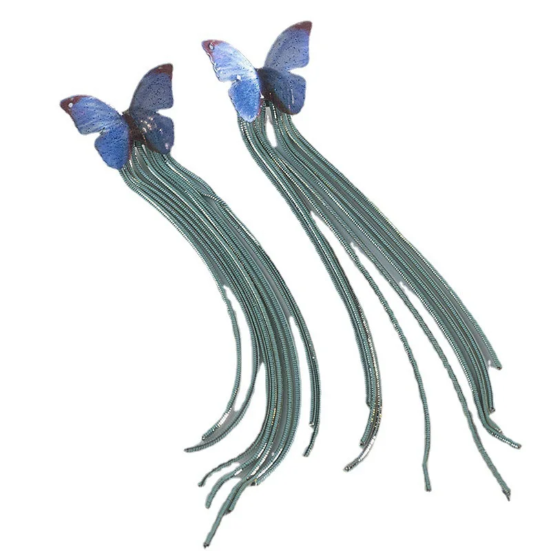 Naujas super fėja drugelis kutas auskarai moterims, ilgai asmeninį madingų perdėti vaikščioti auskarai auskarai