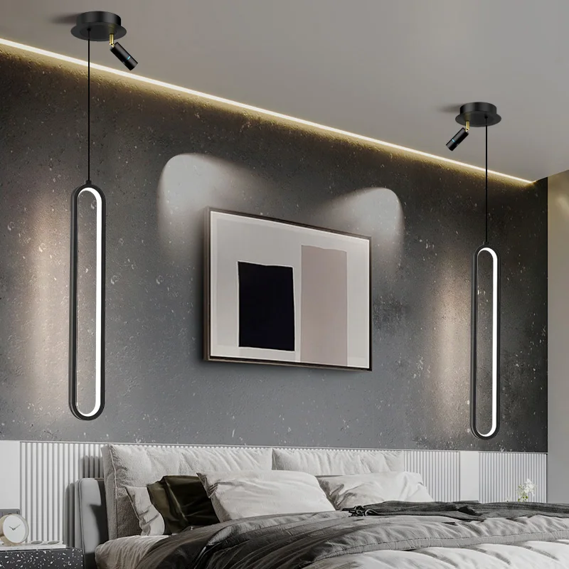 Net garsenybių miegamojo lovos šviestuvo šviesos prabanga minimalistinio dizaino Šiaurės modernus miegamojo maži Šviestuvai, patalpų apšvietimas