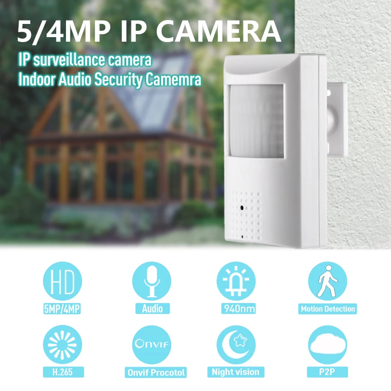 REVOTECH 5MP 4M POE 940nm PIR IP Kamera, Naktinio Matymo vidaus LED IR Saugumo stebėjimo kamerų Sistemos Vaizdo Stebėjimo Kameros