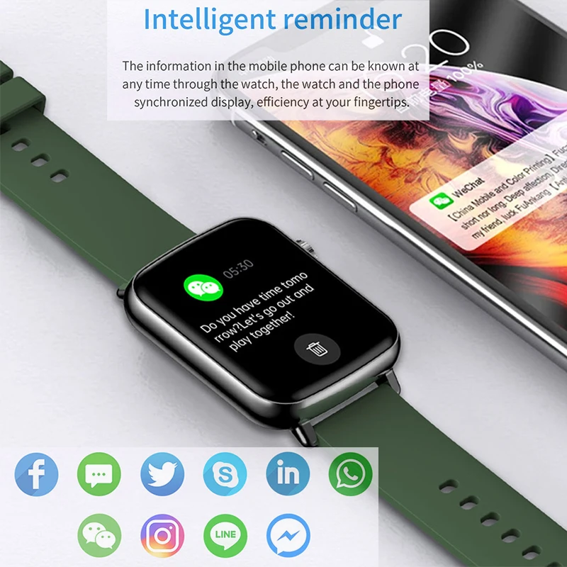 Smart Watch Vyrai Moterys Dial Ragina Kraujo Spaudimas Streso Stebėti Smartwatch Vandeniui IP67 Pranešimą Priminimas Laikrodis 2023 Naujas
