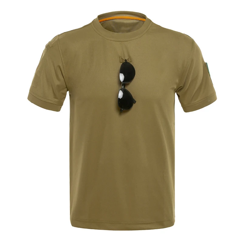 Taktinis Marškinėliai Lauko Quick Dry Atvartas Marškinėliai trumpomis Rankovėmis Vyrams Kovoti su T-Shirt Karinės Viršūnės Žygiai, Medžioklės Tee Marškinėliai Veikia