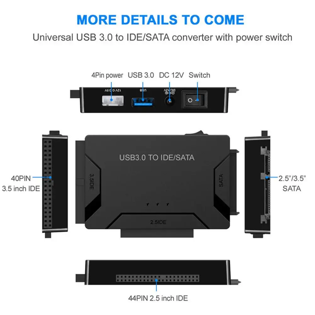 Zilkee Ultra Atkūrimo Konverteris USB 3.0 Sata HDD SSD Standžiojo Disko Duomenų Perdavimo Converter SATA Adapterio Kabelis