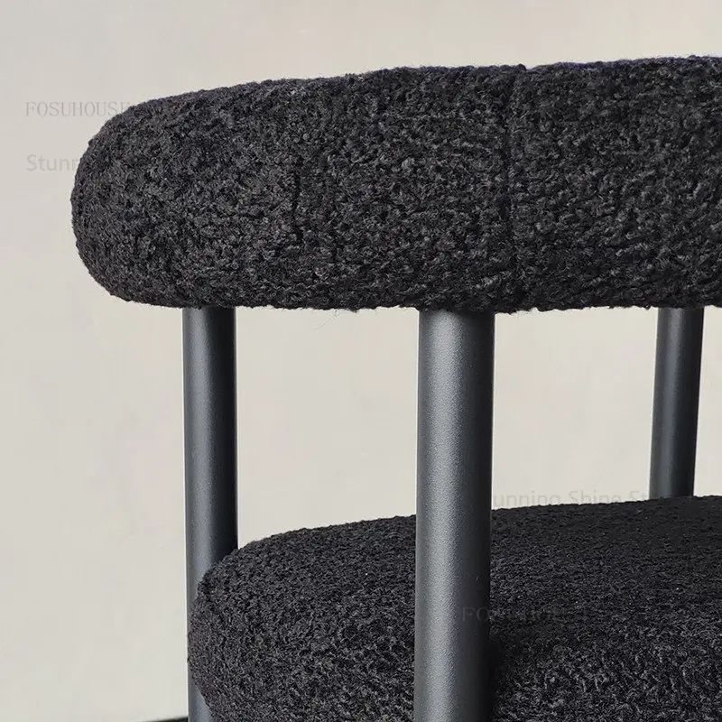 Šiaurės Dizaineris Valgomojo Kėdės, Virtuvės Baldai Paprasta Šiuolaikinės Ėriukų Aksomo Kėdės, Derybų Kėdė Viešbučio Valgomojo kėdės