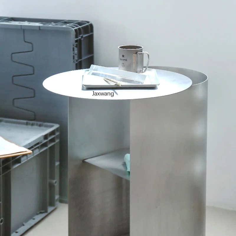 Šiaurės Kavos Staliukai Modernus Minimalistinio Nerūdijančio Plieno Pusėje Stalo Mažas Butas Apvalus Kavos Staliukas Ins Stovo Lovos Spintelė