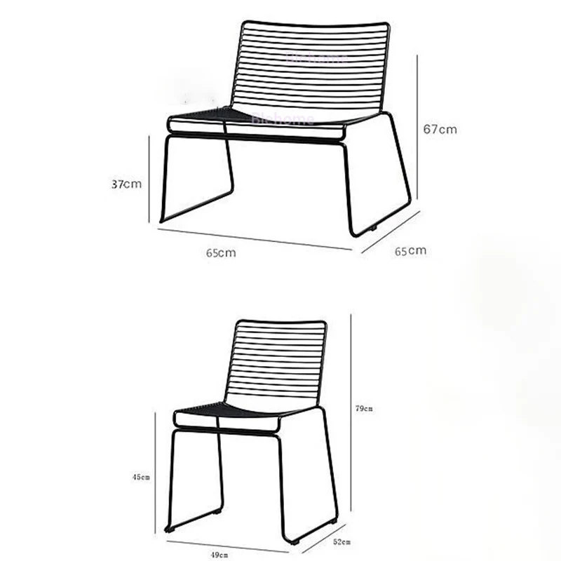 Šiaurės Valgomojo Kėdė Kaustytomis Geležies Kėdė Minimalistinio Dizaino Kūrybinė Asmenybė Kėdė Mažas Butas Geležies Valgomojo Kėdės.