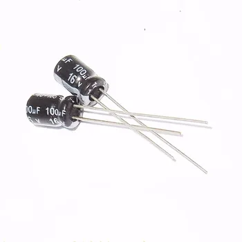Į Aliuminio Elektrolitinių Kondensatorių Komponentas 100UF 16V 5*11MM 100uf 16v Plug-in（50PCS）