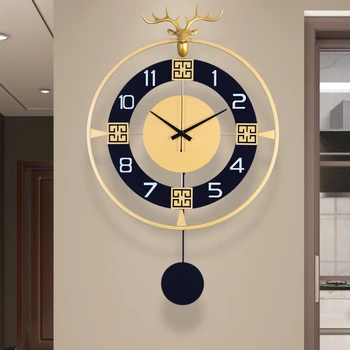 Šiaurės prabanga kambarį elnių galvos sieninis laikrodis asmenybės kūrybos sieninis laikrodis šiuolaikinės minimalistinės mados namų atmosferą laikrodžiai.