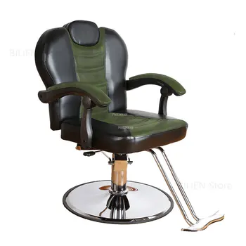 Šiuolaikinės Atlošas Reguliuojamas Barber Kėdės Profesionalus Makiažas Salonas Barber Kėdės Liftable Swivel Cadeira De Barbeiro Baldai