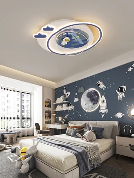 Šiuolaikinės Lubų Lempa Dizaino Meno Astronautas Kosmose Akrilo Liustra Tinka Vaikų Miegamųjų Blizgesio Dekoratyvinis Apšvietimas