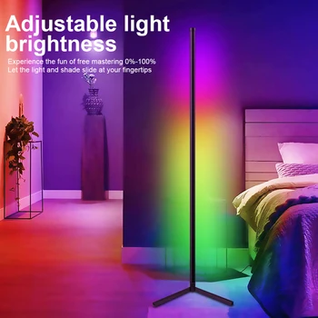 Šiuolaikinės Paprasta RGB LED Kampe Grindų Lempos Spalvinga Atmosfera, Šviesos Patalpose statomi Šviestuvai, Miegamojo Kambarį, Namų Puošmena