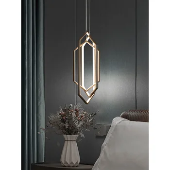 Šviesos diodų (LED Šviestuvo Geometrinis Modernus gyvenamasis kambarys, valgomasis Lempos lova Šiaurės šalių dizaino paroda fojė laiptų virtuvėje Kabo