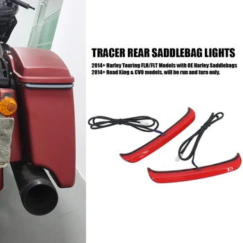 Motociklo Raudona Bandomųjų Galiniai Saddlebag LED Indikatorius Paleisti savo Ruožtu Stabdžių Žibintai Harley Turistinis Road King Street Glide FLHR CVO